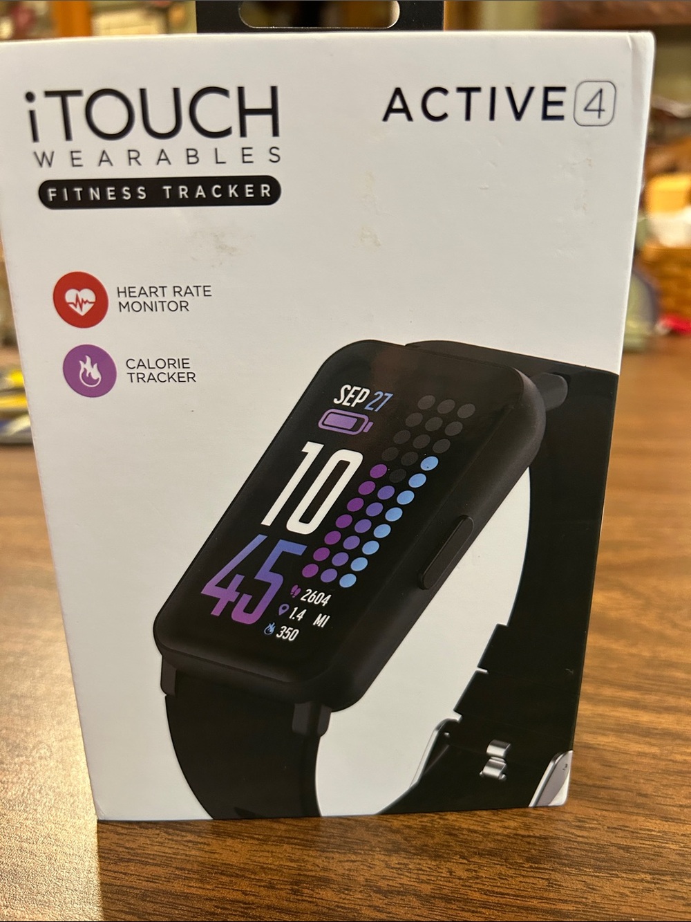 Active 4 Black Fitness Smartwatch with Heart Rate & Calorie Tracking